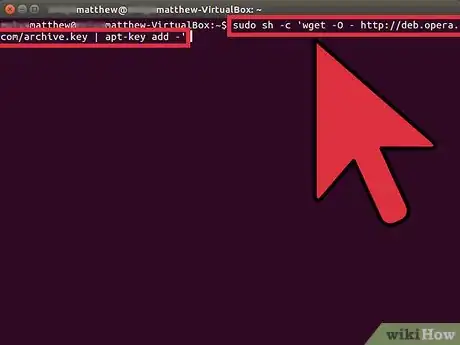 Step 1 Para adicionar a chave pública do Opera, primeiro pressione Ctrl+Alt+T no teclado para abrir o Terminal.