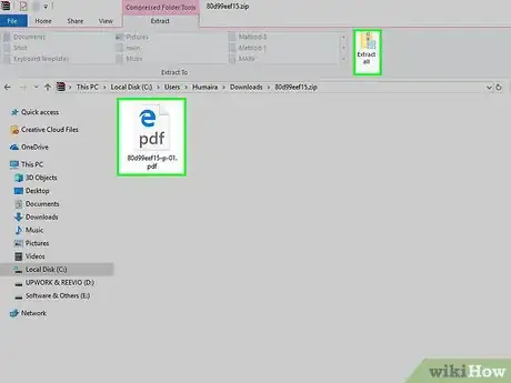 Step 10 Extraia os arquivos PDF, para que possa cortar e depois juntá-los.