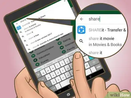 Step 3 Digite shareit na barra de busca.