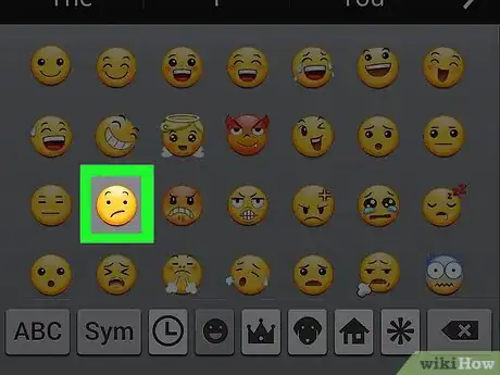 Step 6 Toque sobre o emoji para inseri-lo.