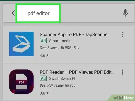 Step 2 Busque um aplicativo de edição de PDFs.