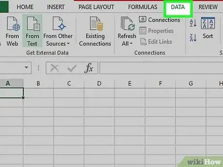 Step 2 Acesse a aba Dados no topo do Excel.