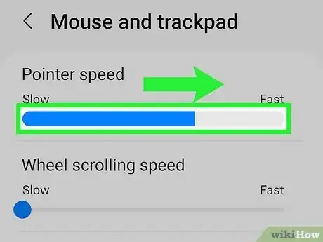 Step 6 Deslize o marcador para a direita para aumentar a velocidade do cursor; deslize para a esquerda se preferir diminuí-la.