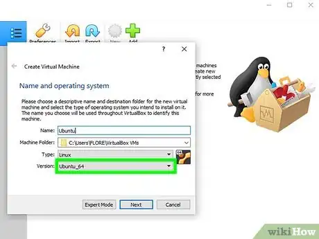 Step 6 Selecione "Ubuntu" como o valor "Versão".