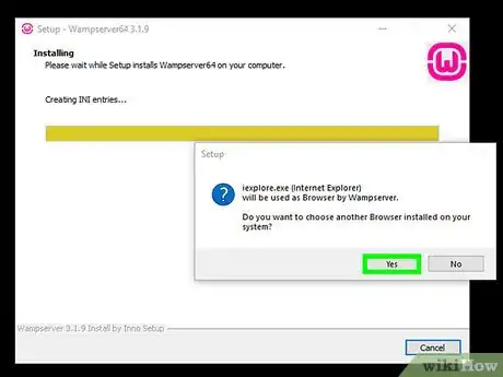 Step 9 Escolha um navegador de internet quando solicitado.