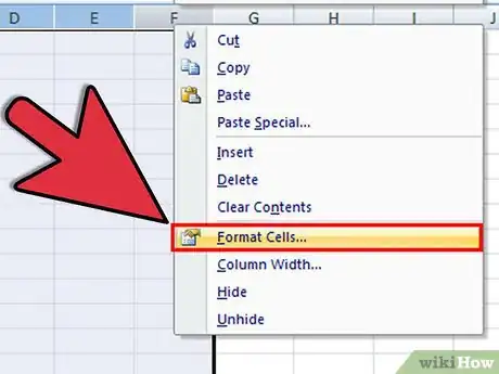 Step 6 Formate suas células:
