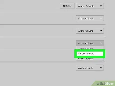 Step 18 Selecione Always Activate (Sempre ativar).
