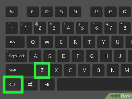 Step 4 Pressione Ctrl+Z simultaneamente.
