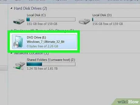 Step 4 Insira o disco do Windows 7.
