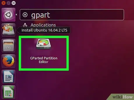 Step 2 Pressione a tecla "Windows" no teclado e procure pelo programa "gParted".