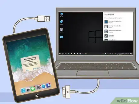 Step 2 Conecte o iPad ao computador usando o cabo USB.