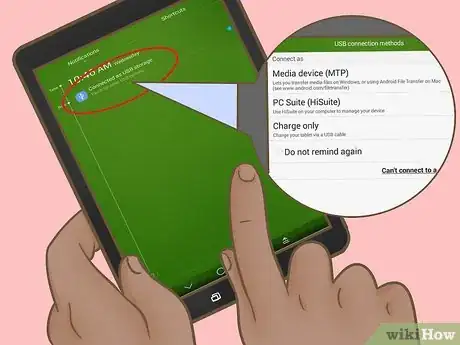 Step 4 Toque na notificação que apareceu no tablet.