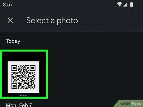 Step 11 Selecione a imagem do seu QR code.