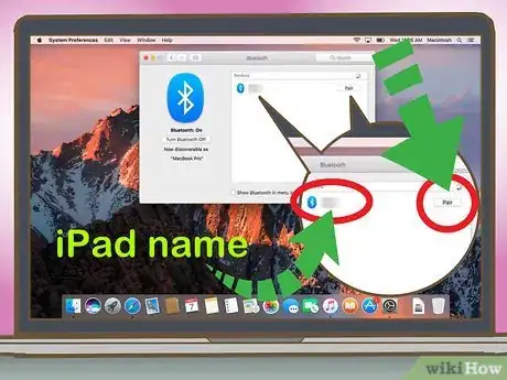 Step 6 Clique em Parear próximo ao nome do iPad.