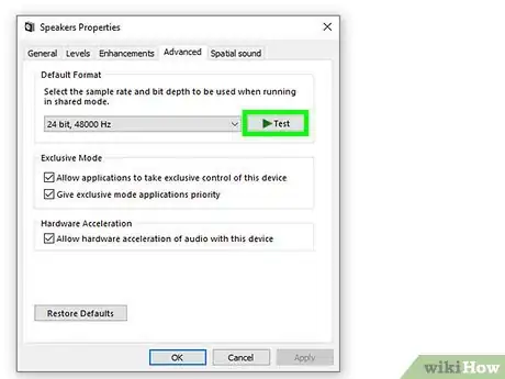 Step 10 Repita o teste com todas as frequências.