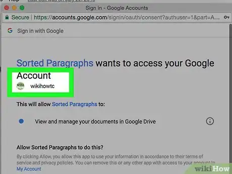 Step 7 Selecione a conta do Google e clique no perfil em uso no Docs.