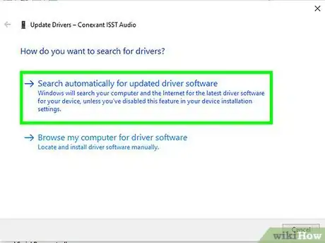 Step 8 Selecione Pesquisar automaticamente por driver atualizado (a primeira alternativa).