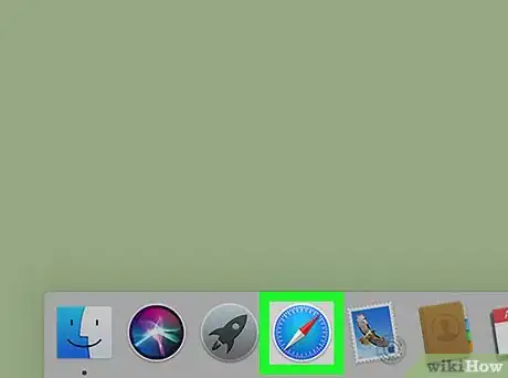 Step 1 Abra o browser Safari clicando duas vezes no app azul em forma de compasso na Dock do Mac.