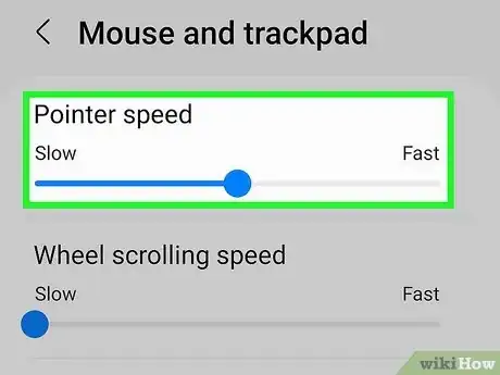 Step 4 Na opção “Mouse/trackpad”, clique em “Velocidade do cursor”.