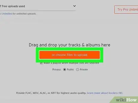 Step 3 Clique em Choose a file to upload (Escolher um arquivo para enviar).