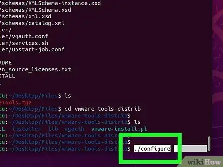 Procure pelo arquivo configure no novo diretório.