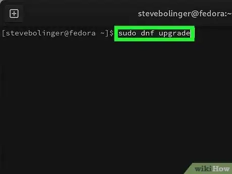 Step 2 Rode o comando sudo dnf upgrade para atualizar o banco de dados de pacotes locais.