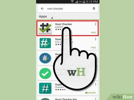 Step 3 Selecione o Root Checker nos resultados.