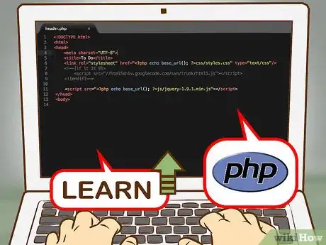 Step 12 Aprenda pelo menos uma [[Aprender uma Linguagem de Programação|linguagem de programação para o lado do servidor.