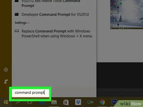 Step 2 Digite prompt de comando no menu Iniciar, e o sistema buscará o programa.