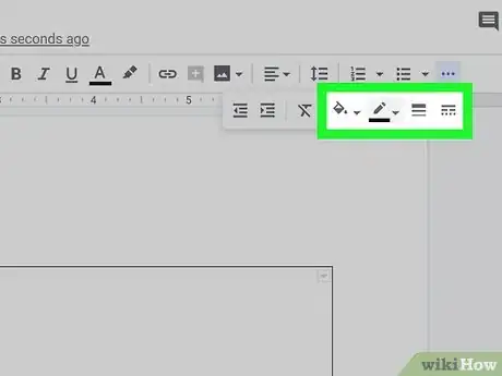 Step 6 Use os quatro ícones no canto direito do menu para editar as bordas.