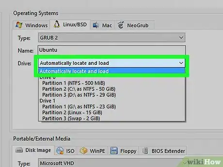 Step 12 Selecione Localizar e carregar automaticamente pelo menu "Drive".
