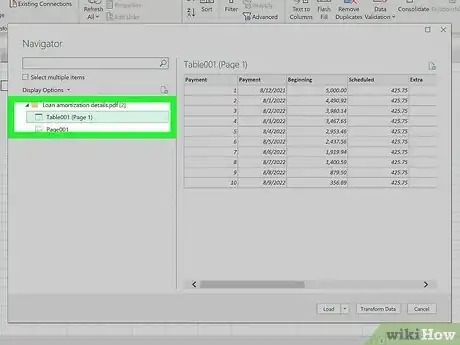 Step 7 Clique na tabela a ser copiada do PDF ao Excel.