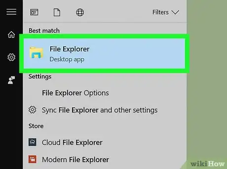 Step 3 Clique em {"smallUrl":"https:\/\/www.wikihow.com\/images_en\/0\/04\/File_Explorer_Icon.png","bigUrl":"https:\/\/www.wikihow.com\/images\/thumb\/0\/04\/File_Explorer_Icon.png\/30px-File_Explorer_Icon.png","smallWidth":460,"smallHeight":460,"bigWidth":30,"bigHeight":30,"licensing":"<div...