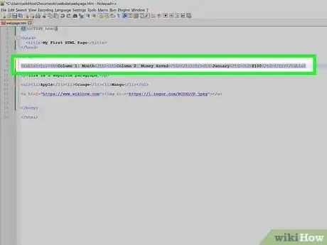 Step 2 Experimente com tabelas HTML.