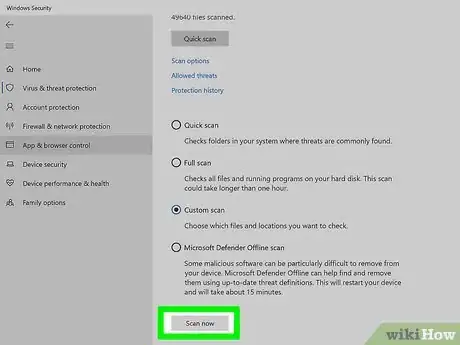 Step 4 Remova quaisquer vírus ou malware do computador.