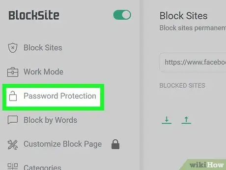 Step 9 Escolha a guia Password Protection (Proteção por senha).