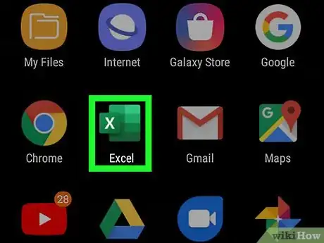 Step 1 Abra o app do Excel no tablet ou smartphone.