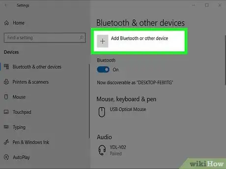 Step 10 Clique em Adicionar Bluetooth ou outro dispositivo.