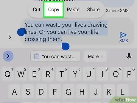 Step 1 Copie qualquer trecho de texto.