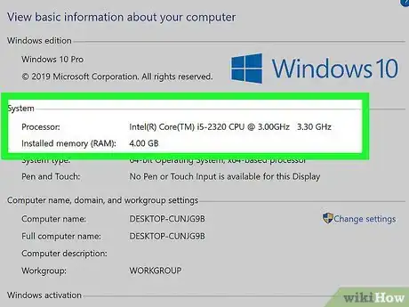 Step 1 Confira as especificações do seu computador.