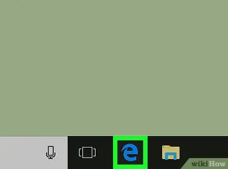 Step 1 Abra o navegador Microsoft Edge clicando duas vezes no ícone com um “e” branco em um fundo azul.