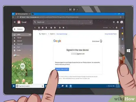 Step 7 Clique no link do e-mail; você abrirá uma página com um formulário para criar um novo código de desbloqueio.