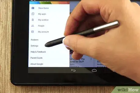 Step 2 Abra o menu Configurações.
