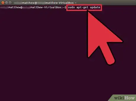 Step 5 Depois de fechar o Gedit, digite ou copie e cole o seguinte comando no Terminal, para atualizar o seu sistema: