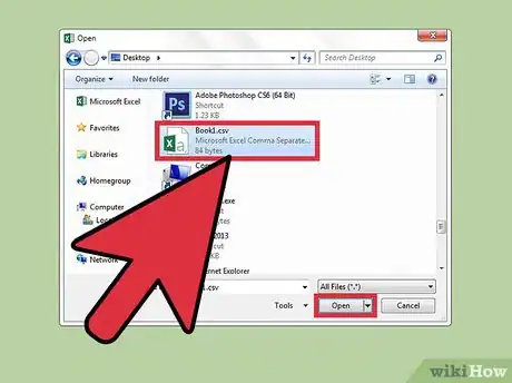 Step 3 Selecione um arquivo CSV e clique em “Abrir”.