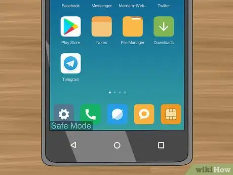 Step 1 Verifique se o Android está no Modo de Segurança.