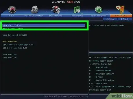 Step 4 Salve e saia da BIOS.