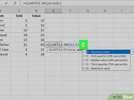 Step 5 Digite ";1)" para encerrar a fórmula.