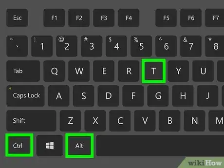 Step 1 Pressione Control+Alt+T para abrir uma janela do Terminal.