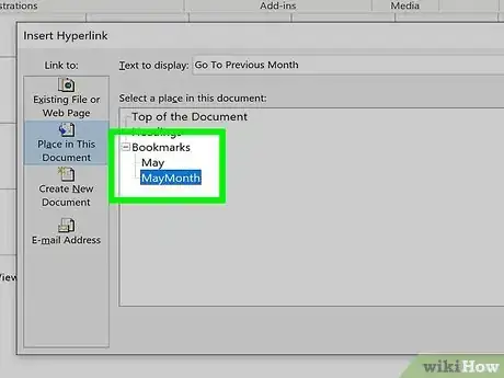 Step 9 Selecione o indicador para o qual você quer criar um link.